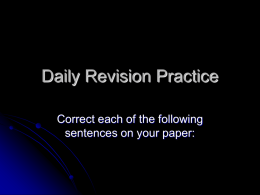 Daily Revision Practice
