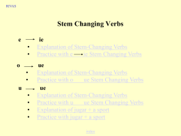 What are e>ie Stem Changing Verbs?
