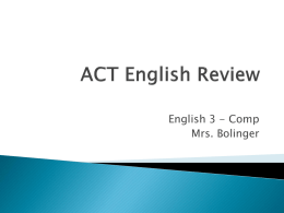 Grammar Review +English Prep