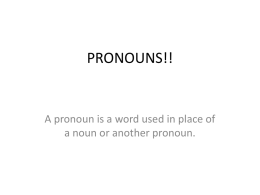 PRONOUNS!!