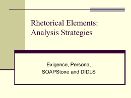 Analysis Strategies