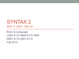 Powerpoint for syntax 2