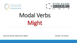 Modal Verb ( Might)