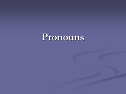 Pronouns - Napa Valley College