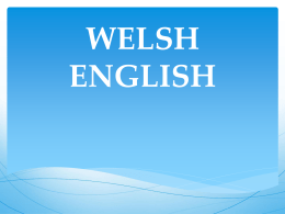 WELSH ENGLISH