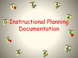 Lesson Planning Documentation PowerPoint
