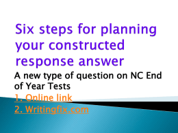 Constructed Response PowerPoint