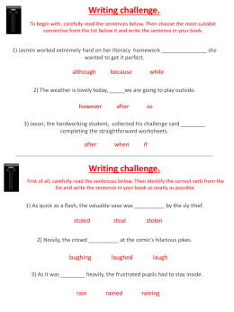 Writing challenge.