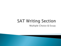 SAT Writing Section - Greer Middle College || Building the Future