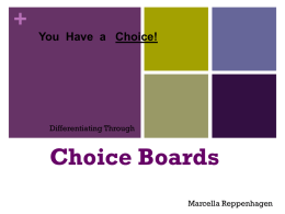 Choice Boards PPT