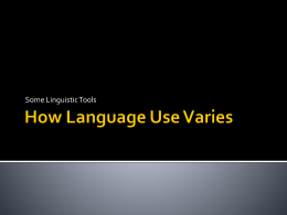 How Language Use Varies
