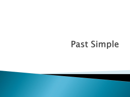 Past Simple - helpdesk2den