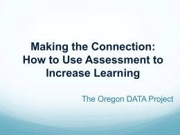 Using Data to Improve Student Learning in the Classroom