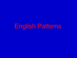 9. English Pattern 1