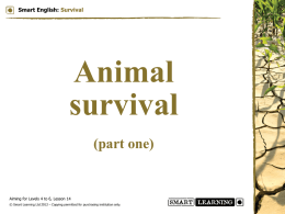 (part one) Smart English: Survival – Animal