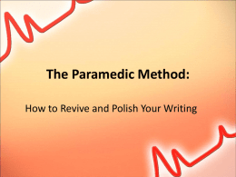 Paramedic Method: