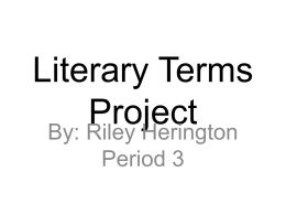 Literary Terms Project - Vista Unified School District