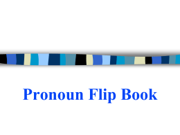 Pronoun Flip Book - Iroquois Central School District