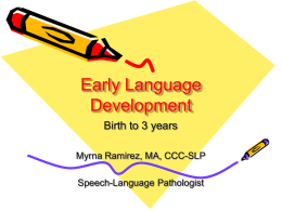 Speech and Language Development