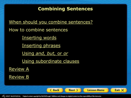 Combining Sentences - gwynnelanguagearts [licensed for non