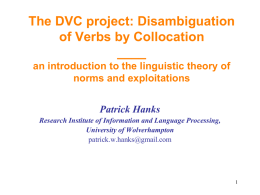 PowerPoint Presentation - When Corpus Meets Theory