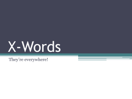 X-Words - alapcae