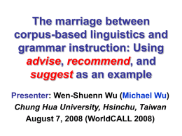 The marriage between corpus-based linguistics and grammar