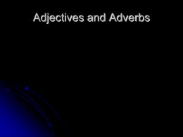 Adjectives - Math Assistant