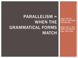 Parallelism - Central Texas College