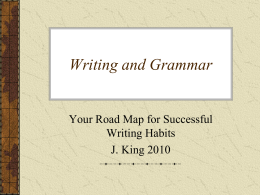 Writing and Grammar