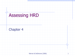 HRD Needs Assessment