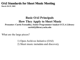 Power Point presentation for March 2002 OAI Sheet