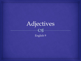 Adjectives - Kaneland School District