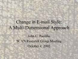 Change in E-mail Style: A Multi