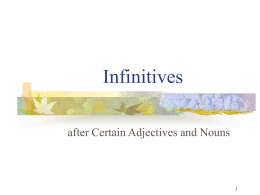 Infinitives - College of Lake County