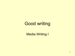 Good writing - Texas A&M University