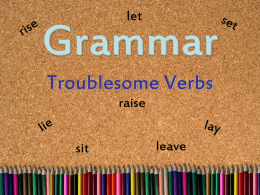 Grammar Troublesome Verbs