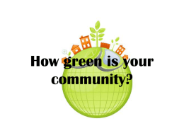 How green is your community?