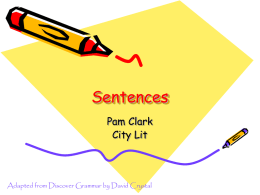 Sentences - City Lit