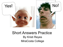 Short Answers Practice