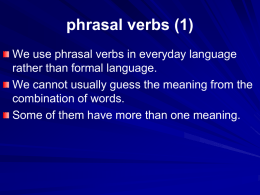 GRAMMAR-phrasal verbs