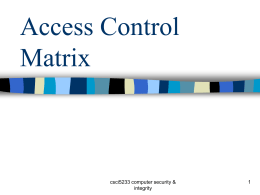 Access Control Matrix