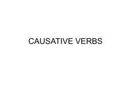 CAUSATIVE VERBS