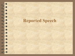 reported speech - IES Diego Velázquez