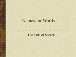 Names for Words - World of Teaching