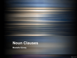 noun clause wiht wh and if