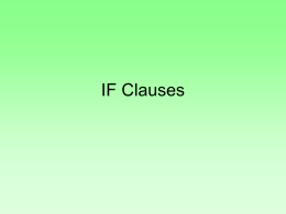 IF Clauses - Gordon State College