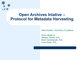 Protocol for Metadata Harvesting