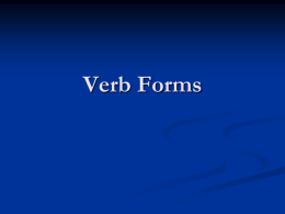 Verb Forms