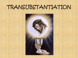 Transubstantiation and Participation